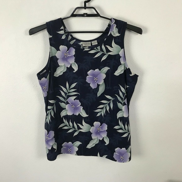 Allison Daley Tops - Allison Daley Hawaiian‎ Shirt Blouse Size 16 Multicolor Floral Sleeveless
